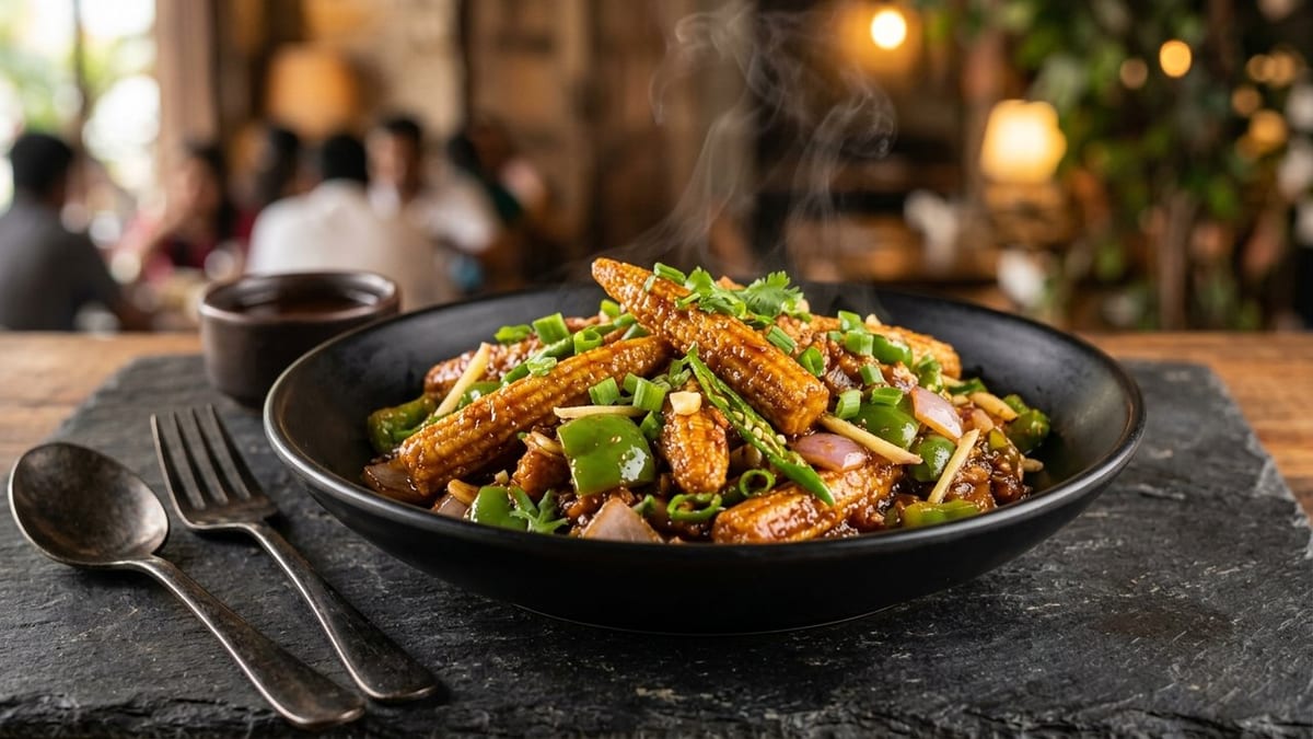 Baby Corn Manchurian / Chilly