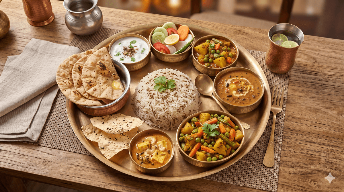 VEG THALI (Jeera Rice)